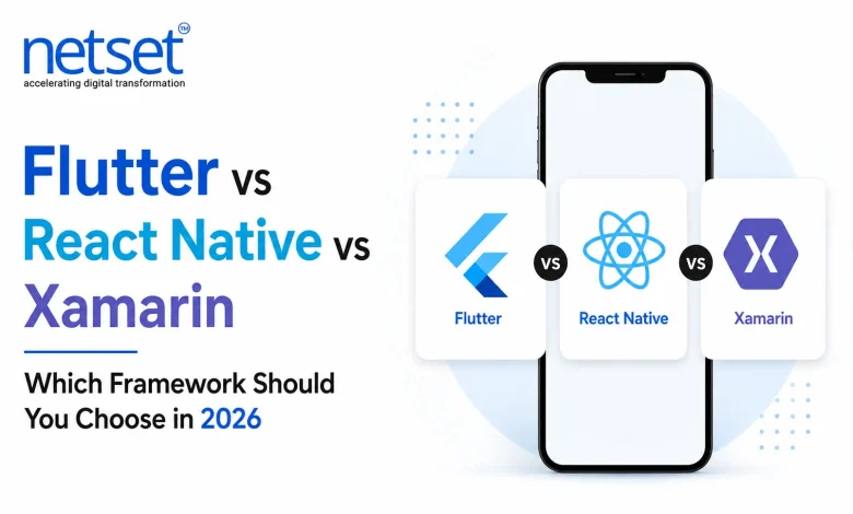 Flutter vs React Native vs Xamarin Which Framework Should You Choose in 2026 : NetSet Software