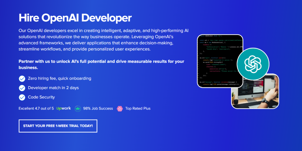 Hire OpenAI Developers in 48 Hours | 33.90 — $54.90 Per Hour